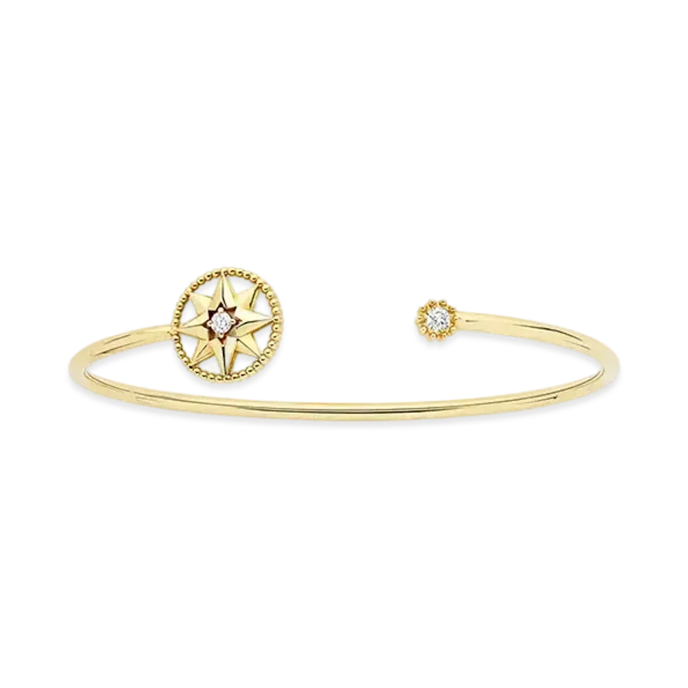 Dior Rose Des Vents Bracelet Diamonds and Mother-of-Pearl "Yellow Gold"