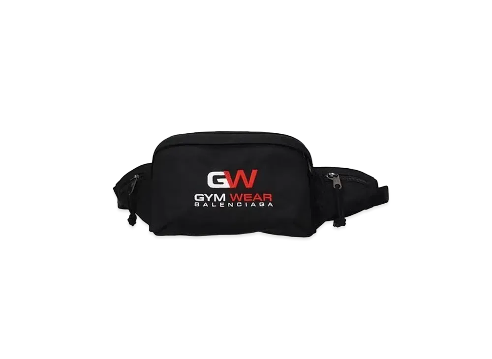 BALENCIAGA Waist Pouch Fabric "Black"