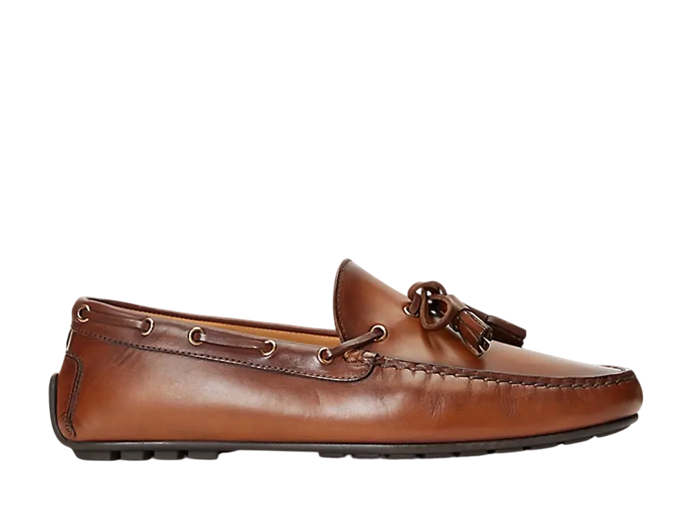 Ralph Lauren Purple Label Harold Calfskin Tassel Driver "Tan"