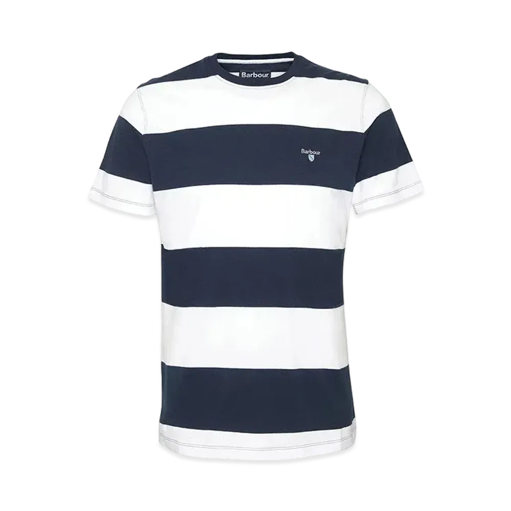 Barbour Whalton Wide Border T-shirt (Tailored Fit) "Navy"