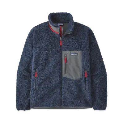 patagonia Men's Classic RetroX Jacket "New Navy w/Wax Red"