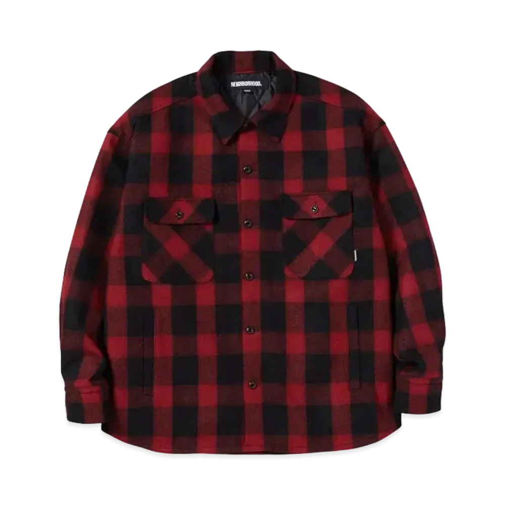NEIGHBORHOOD Buffalo Check SH LS . WN "Red"