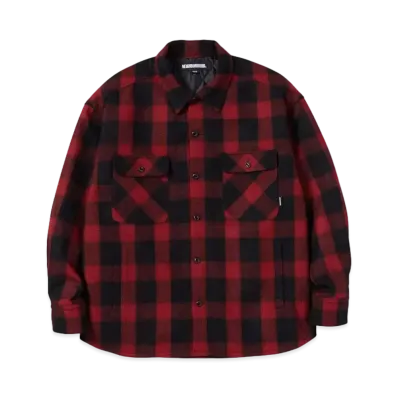 NEIGHBORHOOD Buffalo Check SH LS . WN "Red"