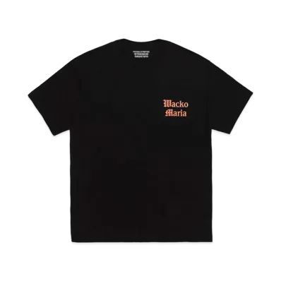 WACKO MARIA Crew Neck T-Shirt "Black Orange"