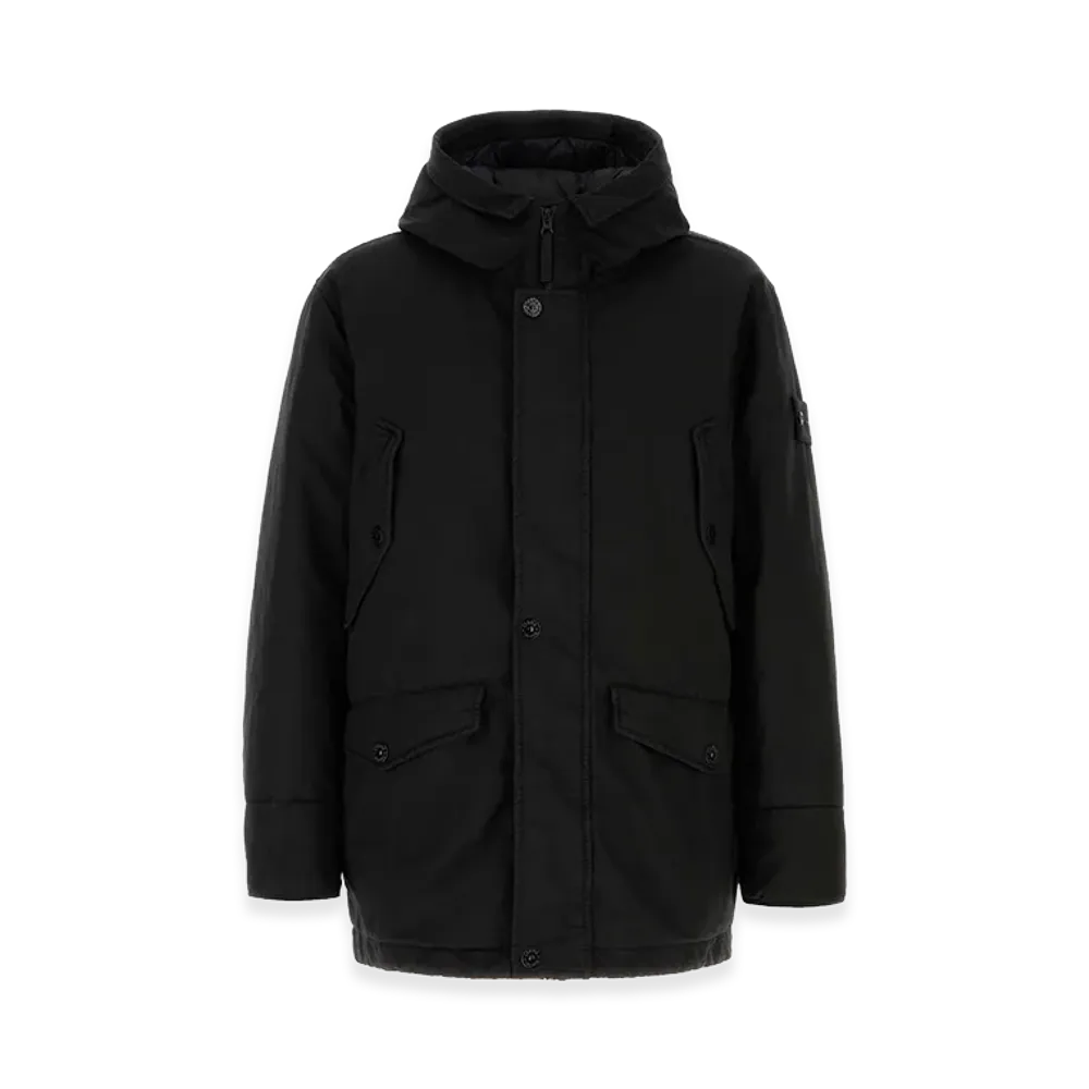 Stone Island Polyester Blend Down Jacket "Black"