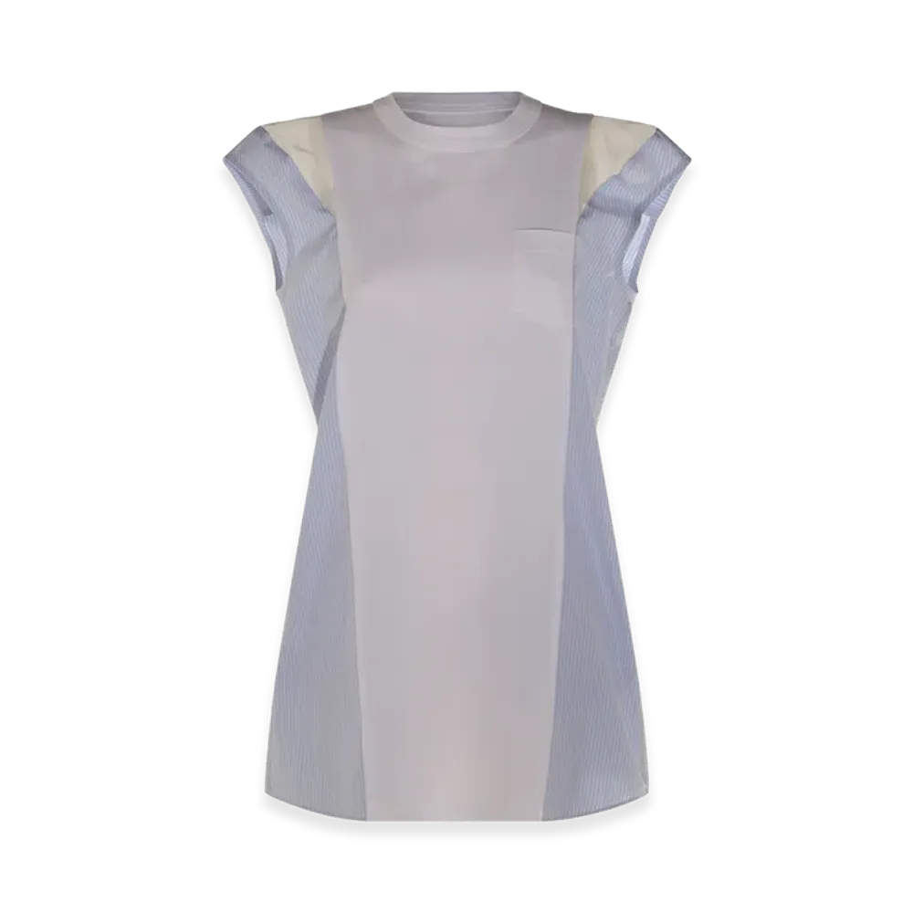 sacai Women's Dresses "White/Light Blue"
