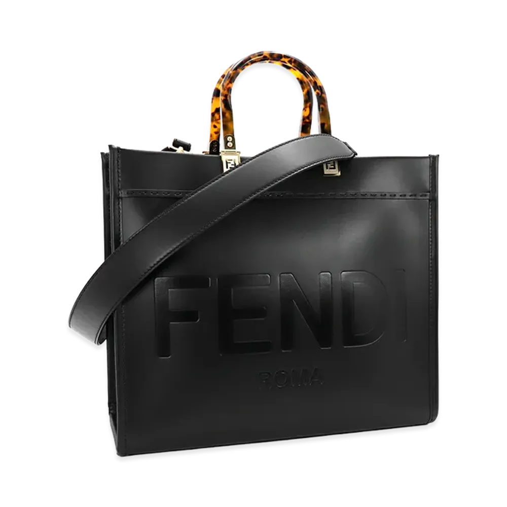 FENDI Women's Sunshine Medium Tote Bag (with shoulder strap) "Nero"