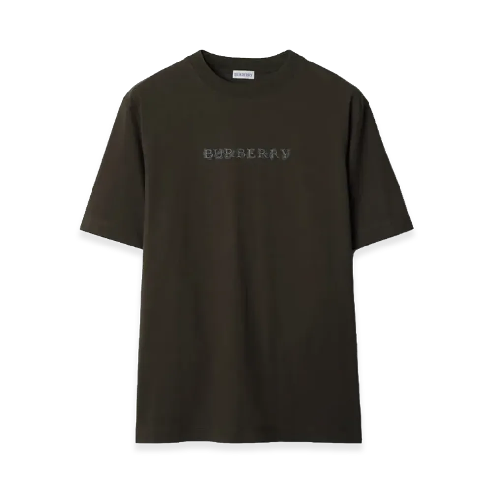 Burberry Paisley Logo Cotton T-Shirt "Shadow"