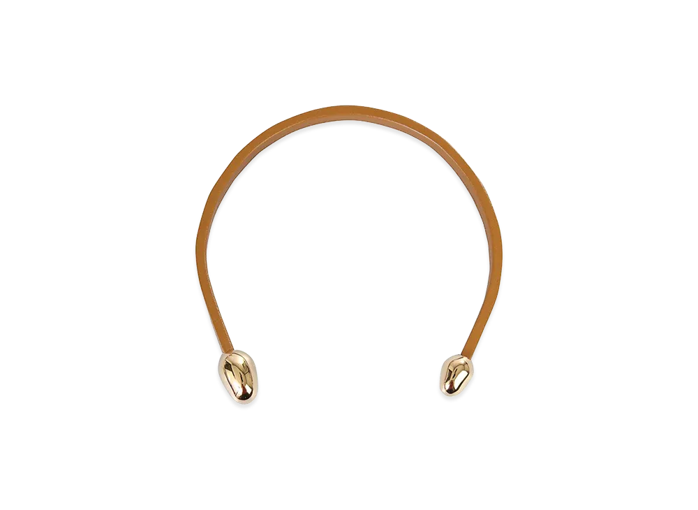 Bottega Veneta Women's Leather Necklace "Beige"