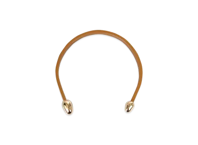Bottega Veneta Women's Leather Necklace "Beige"