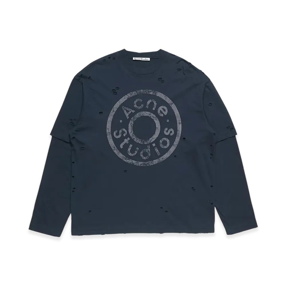 Acne Studios Layered Logo T-Shirt "Dark Navy"