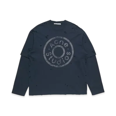 Acne Studios Layered Logo T-Shirt "Dark Navy"
