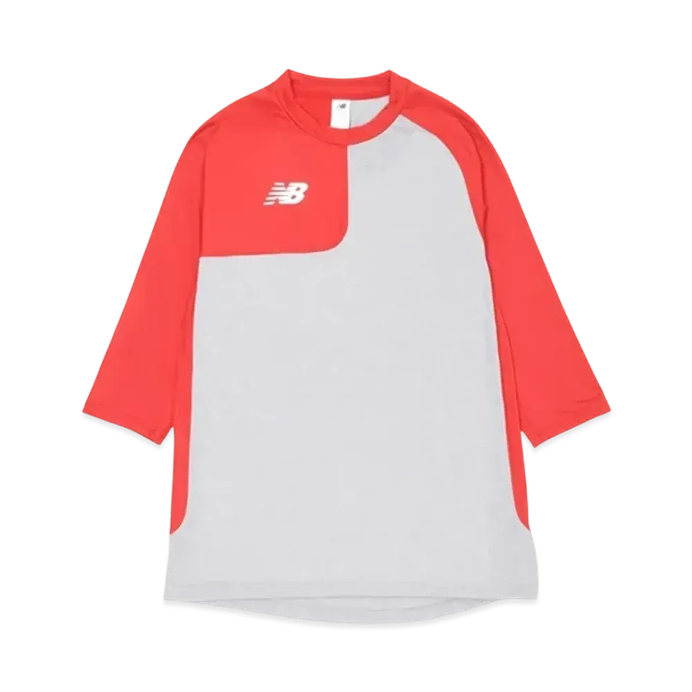 New Balance Baseball Asymmetric Long Sleeve Top (For Right-Handed Pitchers) "Team Red"