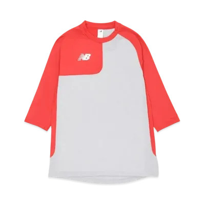 New Balance Baseball Asymmetric Long Sleeve Top (For Right-Handed Pitchers) "Team Red"