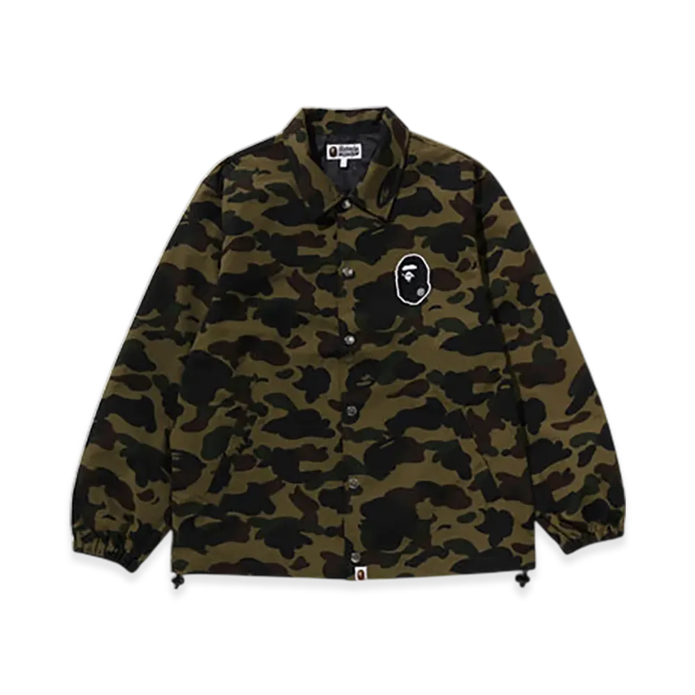 A BATHING APE 1St Camo Coach Jacket "Green"