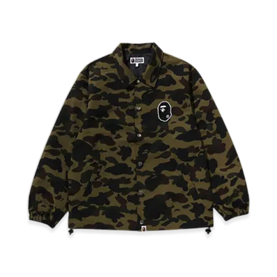 A BATHING APE 1St Camo Coach Jacket "Green"