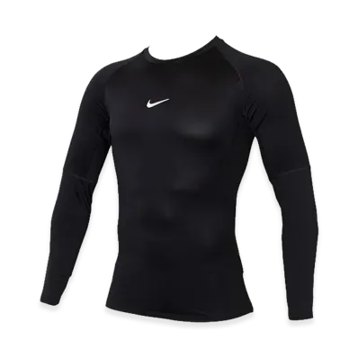 Nike Nike Pro Tight Long Sleeve Top "Black/White"