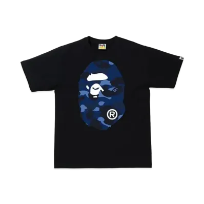 A BATHING APE Color Camo Big Ape Head T-Shirt (SS20) "Black/Blue"