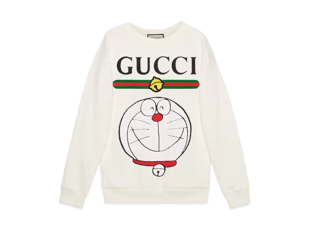 GUCCI x Doraemon Sherry Line Crewneck Sweatshirt "White"