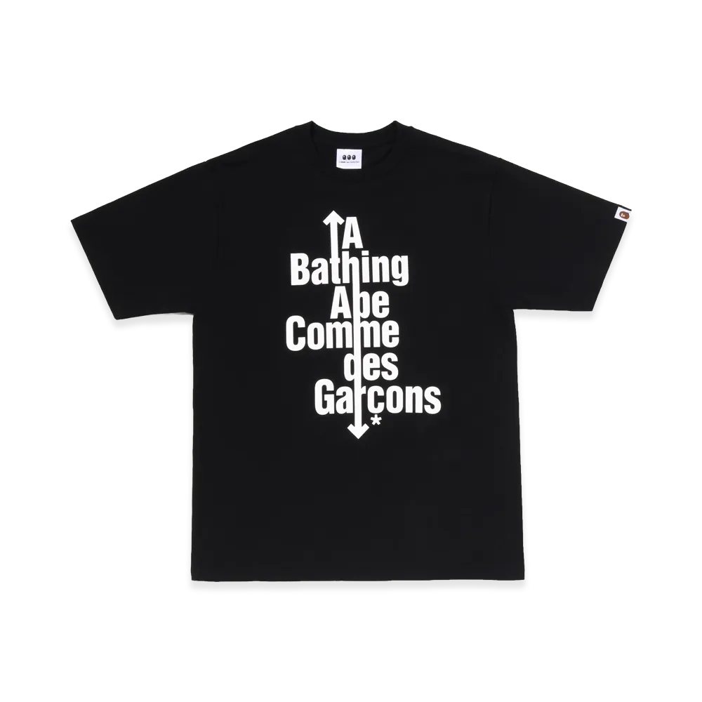 A BATHING APE x COMME des GARCONS CDG Osaka Bape Logo Tee "Black"