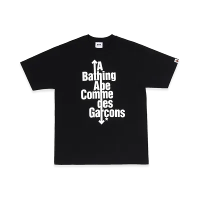 A BATHING APE x COMME des GARCONS CDG Osaka Bape Logo Tee "Black"