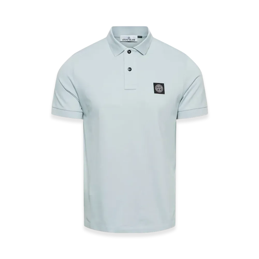 Stone Island 2SC17 Stretch Cotton Pique Polo Shirt - 24SS "Sky Blue"