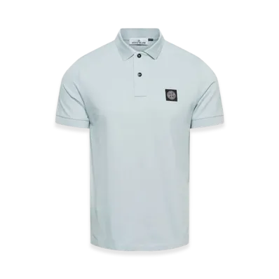 Stone Island 2SC17 Stretch Cotton Pique Polo Shirt - 24SS "Sky Blue"