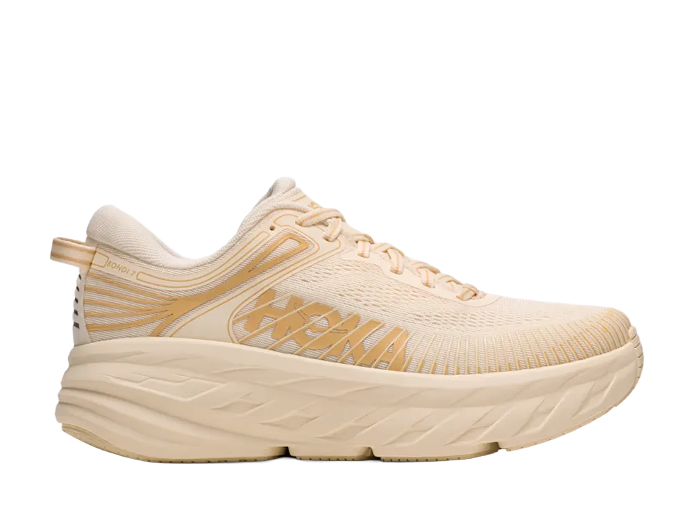 Hoka Women's Bondi 7  "Vintage Yellow/Honeycomb"