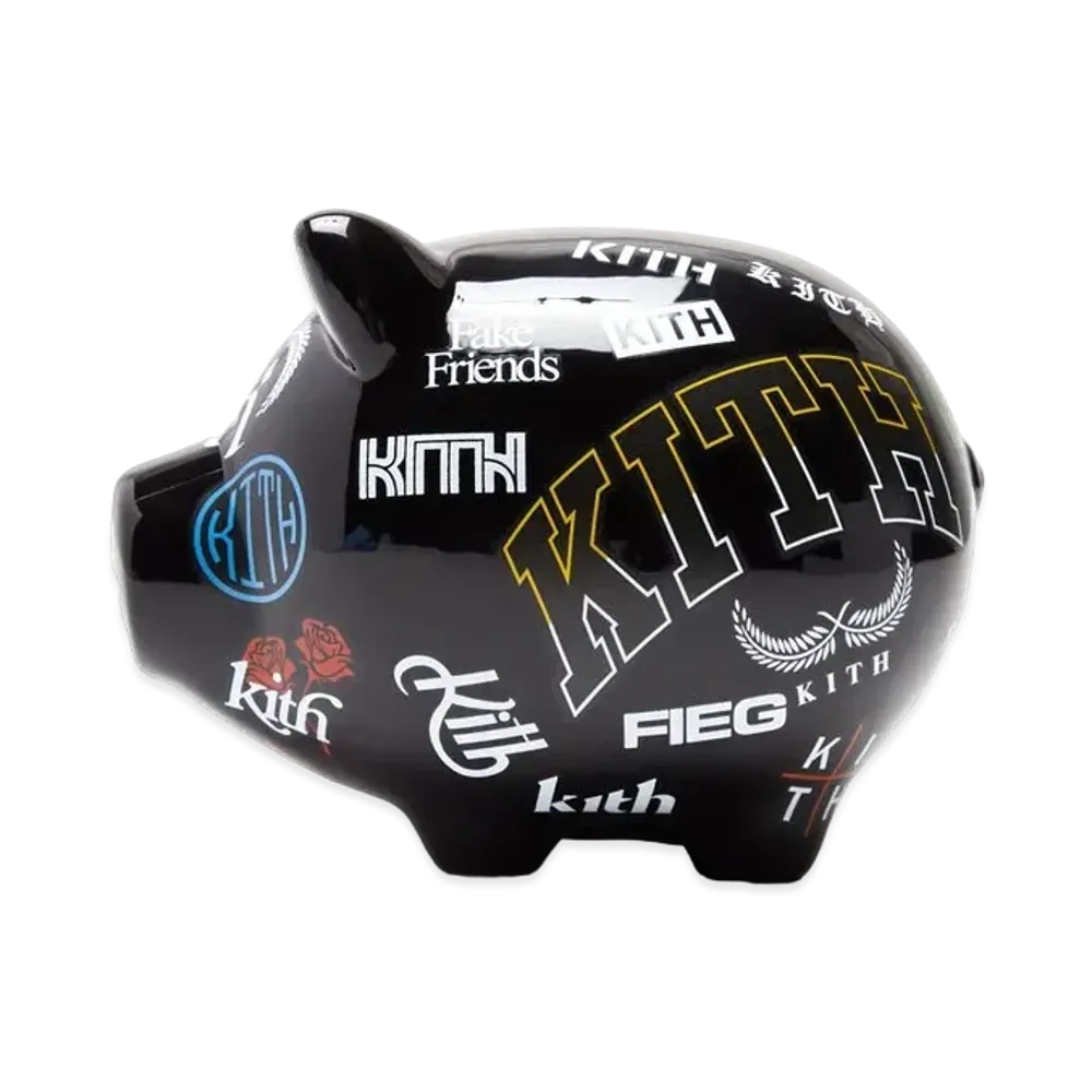 Kith Novelty Logo Piggy Bank "Black"