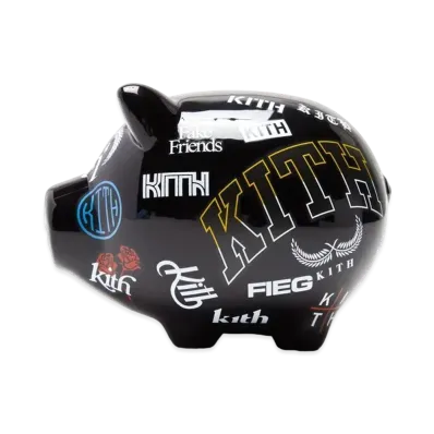 Kith Novelty Logo Piggy Bank "Black"