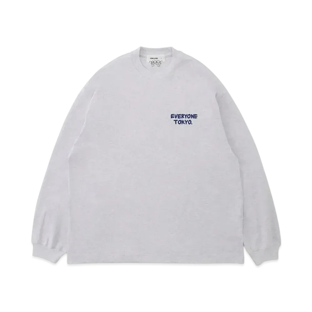 everyone J.30000 Logo Long Sleeve Tee "Ash Gray"