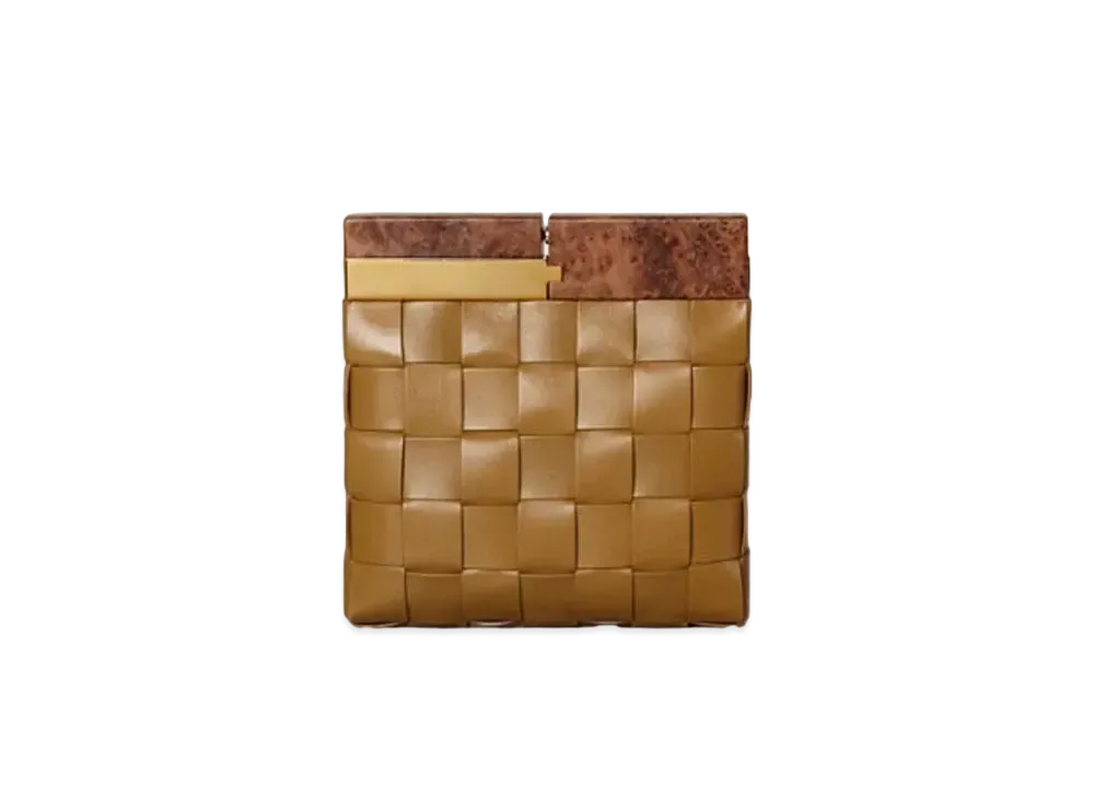Bottega Veneta BV Snap Bag Clutch "Light Brown"