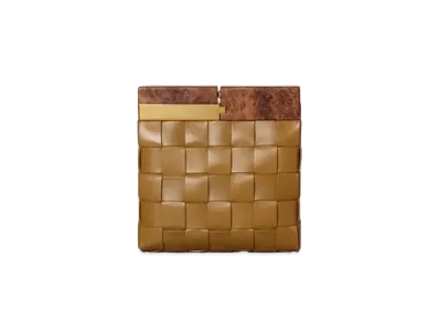 Bottega Veneta BV Snap Bag Clutch "Light Brown"