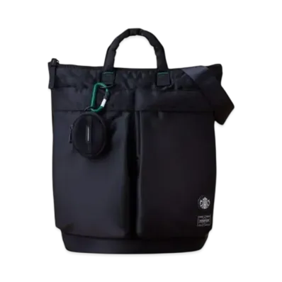 PORTER x STARBUCKS Coffee Bean Shape Helmet Bag "Black"