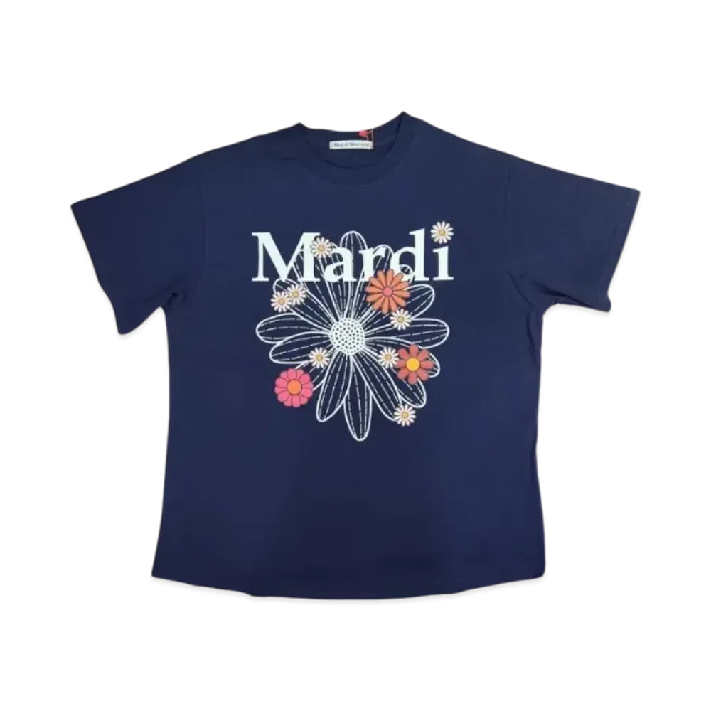 Mardi Mercredi Tshirt Flowermardi Blossom "Navy Ivory"
