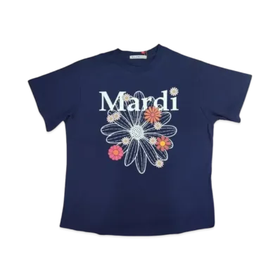 Mardi Mercredi Tshirt Flowermardi Blossom "Navy Ivory"