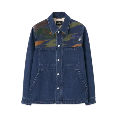 Paul Smith Landscape Embroidered Coverall Blouson "Navy"