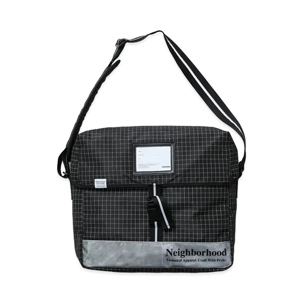NEIGHBORHOOD Reflective Messenger Bag "Black"
