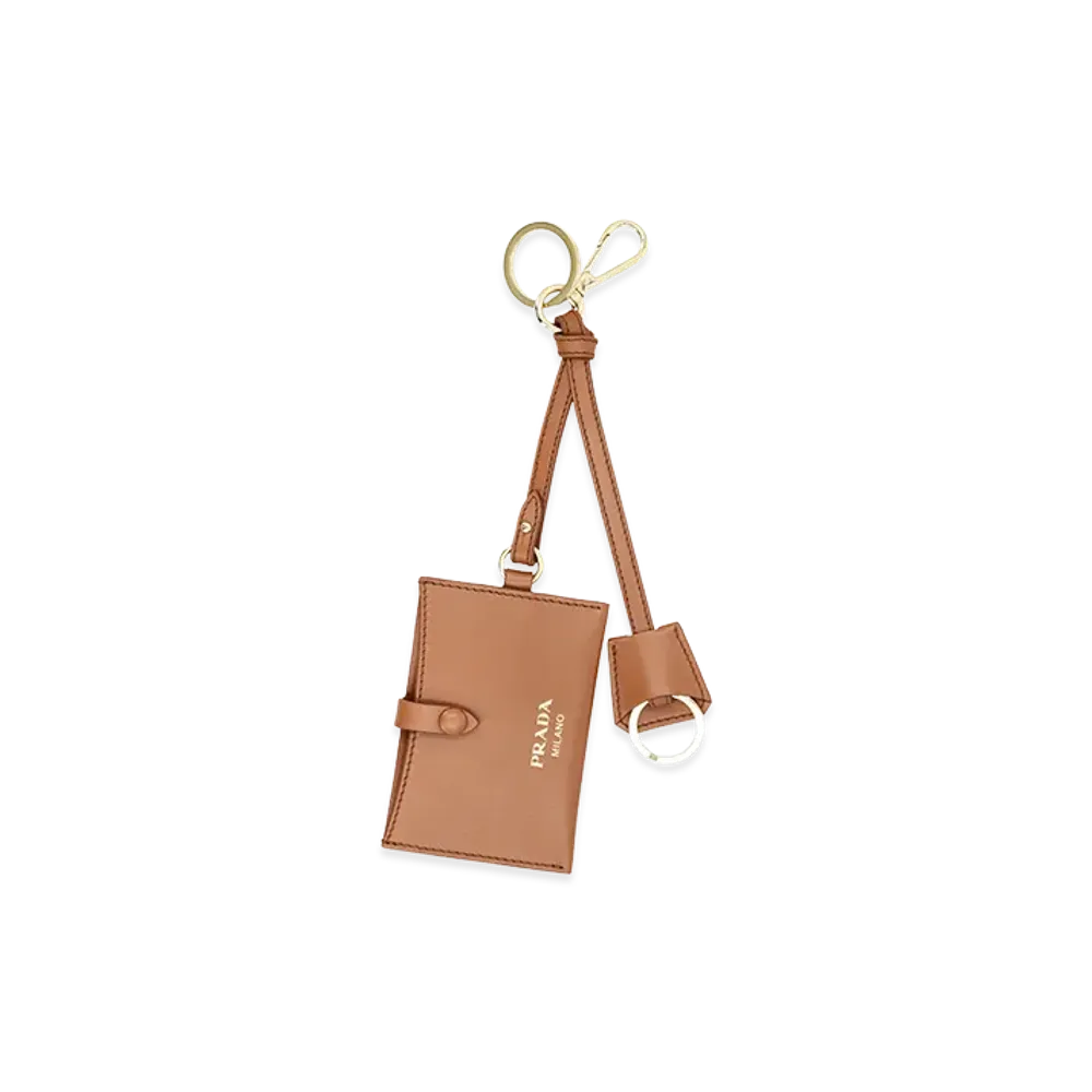 PRADA Women's Keychains Brandy "Brown"