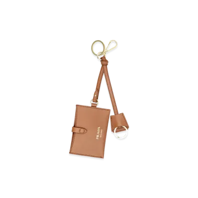 PRADA Women's Keychains Brandy "Brown"