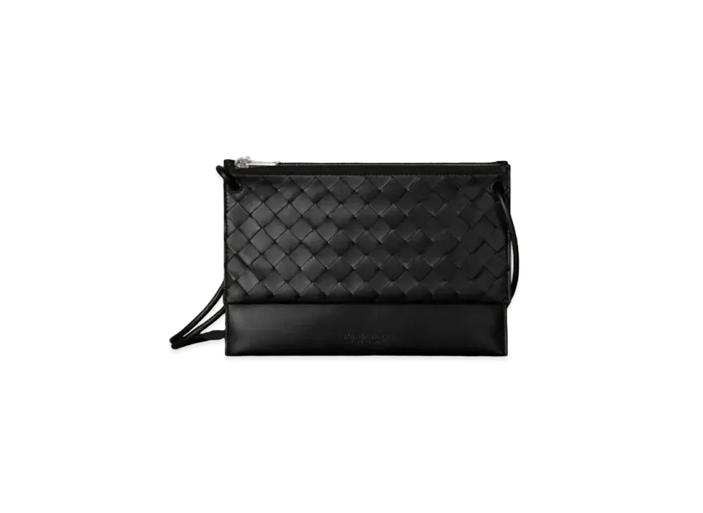 Bottega Veneta Intrecciato Shoulder Double Pouch "Black"