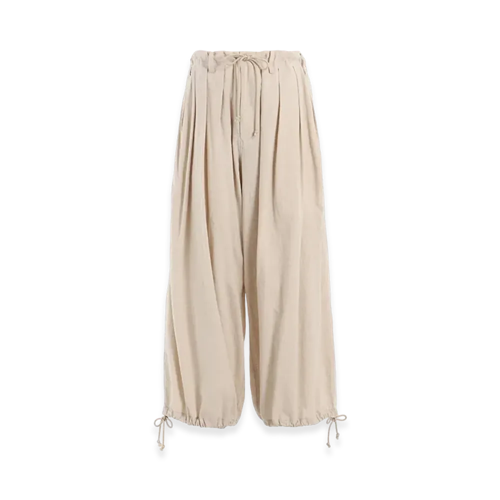 S'YTE Cotton/Linen Poplin Balloon Pants "Ecru"