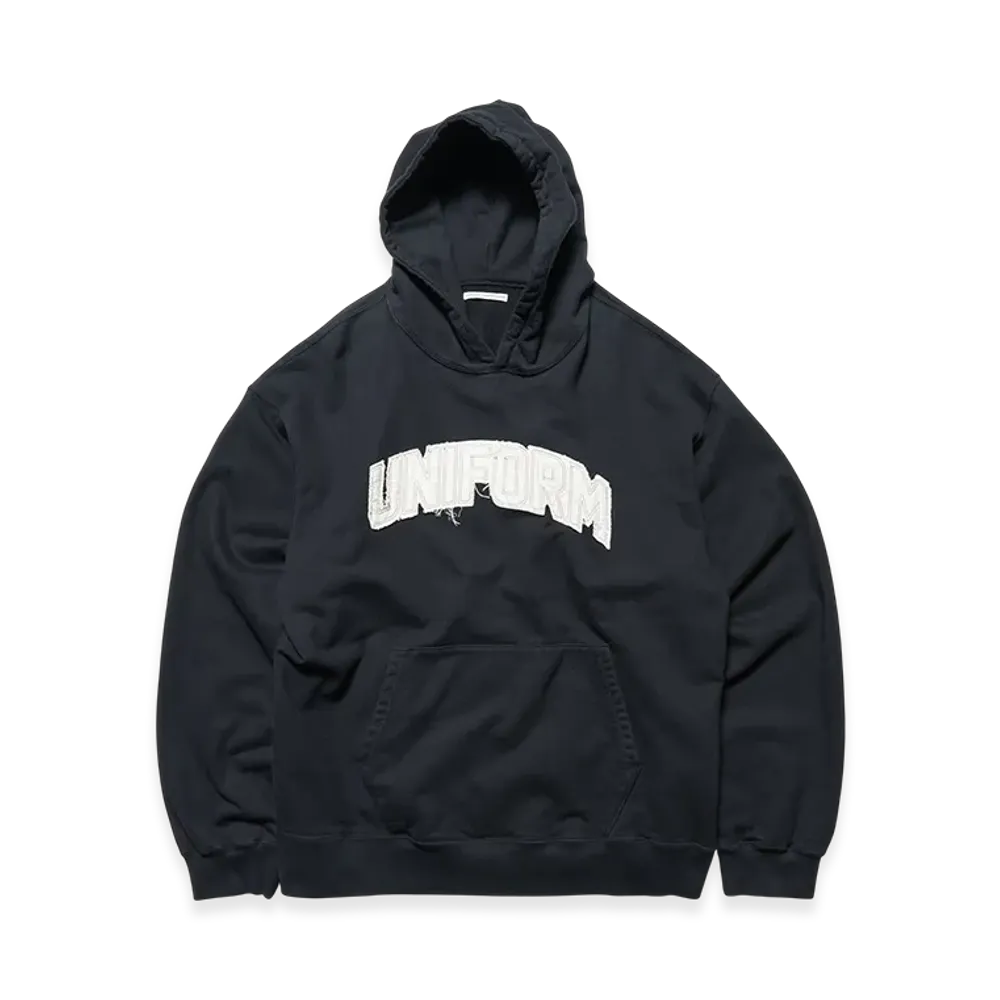 uniform experiment Cut-Out Logo Sweat Hoodie "Black"