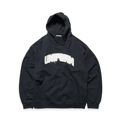 uniform experiment Cut-Out Logo Sweat Hoodie "Black"