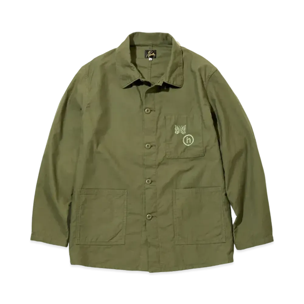 Needles x Hidden D.N. Coverall Back Sateen "Olive"