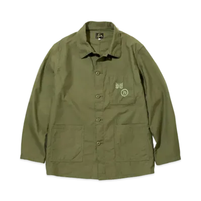 Needles x Hidden D.N. Coverall Back Sateen "Olive"
