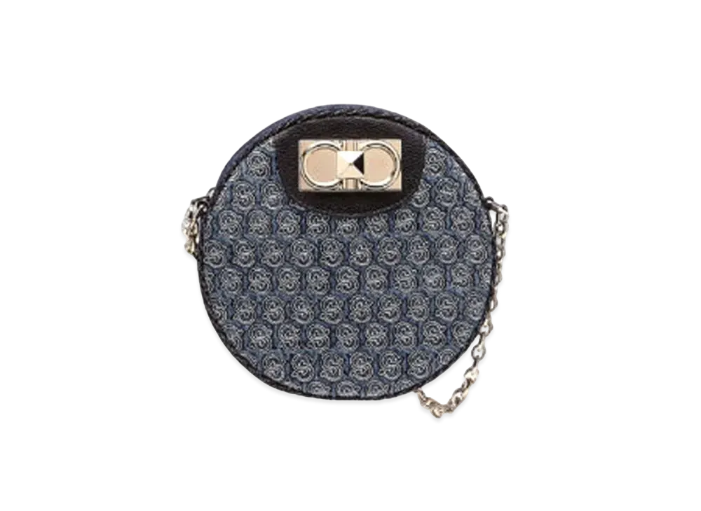 Salvatore Ferragamo Gancini Galore Minibag "Blue/Black"