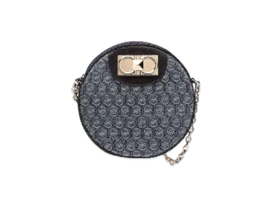 Salvatore Ferragamo Gancini Galore Minibag "Blue/Black"