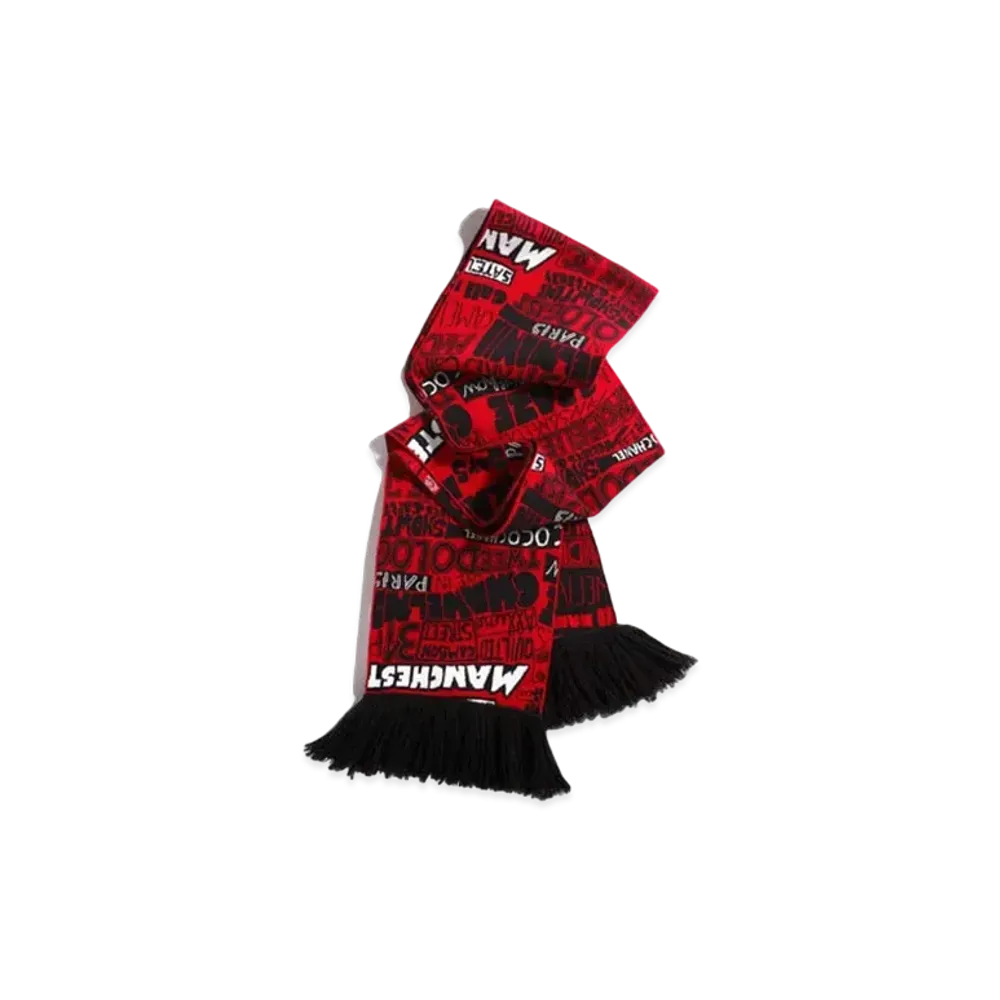 CHANEL Scarf Cotton "Red/Black/White"