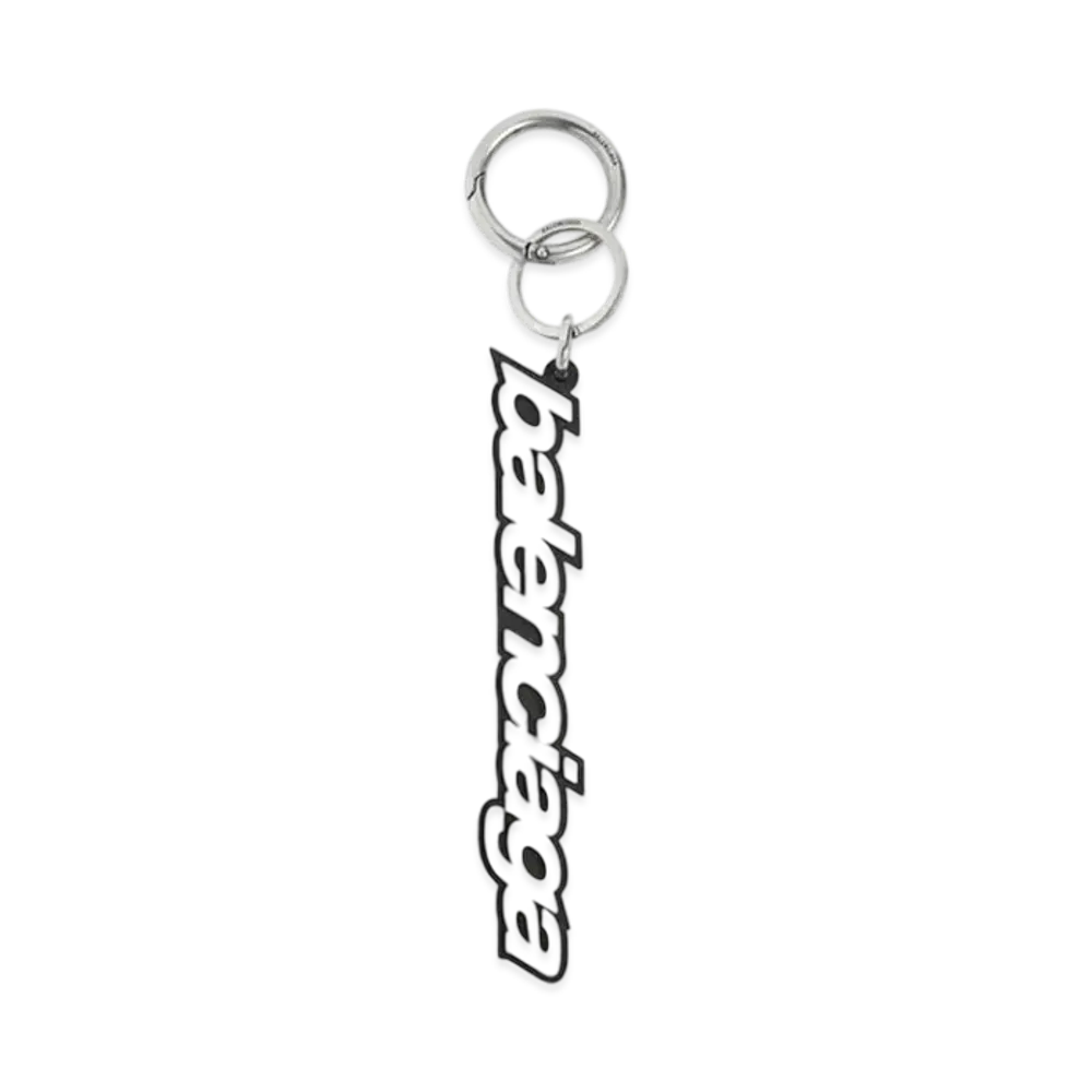 BALENCIAGA Key Ring ”Black/White”
